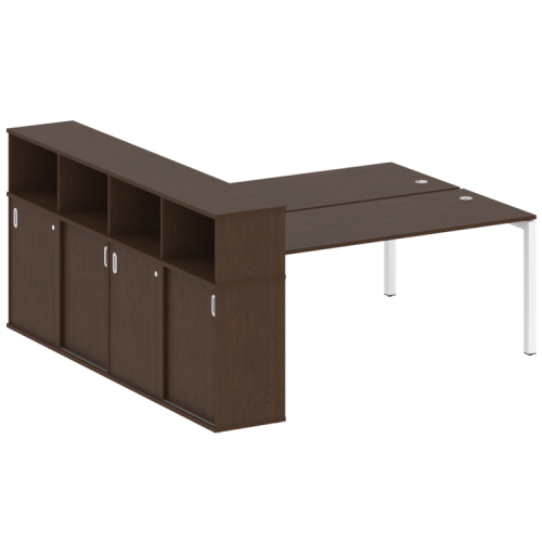 Бенч-система с шкафом-купе на П-обр. м/к Metal System Quattro 50БП.РС-СШК-4.5 фото 6