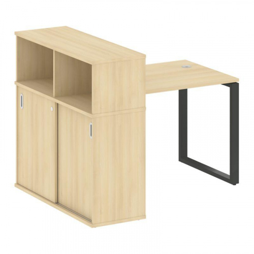 Стол письменный с шкафом-купе на О-обр. м/к Metal System БО.РС-СШК-3.1 фото 7