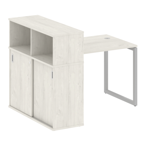 Стол офисный с шкафом-купе на О-обр. м/к Metal System Quattro 40БО.РС-СШК-3.1 фото 9