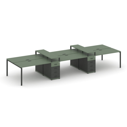 Бенч-система на 6 мест с 2 опорными тумбами Concept CN.DRS-465 фото 2