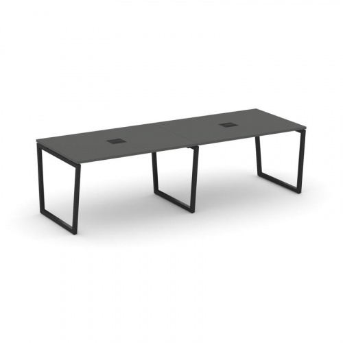 Style Project Стол переговорный SN-4T2.SPRG-011 Акация Лорка/Металл Антрацит/Заглушка Металл Антраци фото 8