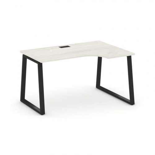 Style Project Стол рабочий эргоном. SN-6T1.SPA-001(R) Акация Лорка/Металл Антрацит/Заглушка Пластик фото 7