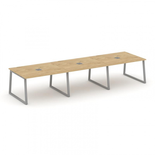 Style Project Стол переговорный SN-6T1.SPRG-052 Акация Лорка/Металл Антрацит/Заглушка Металл Антраци фото 2