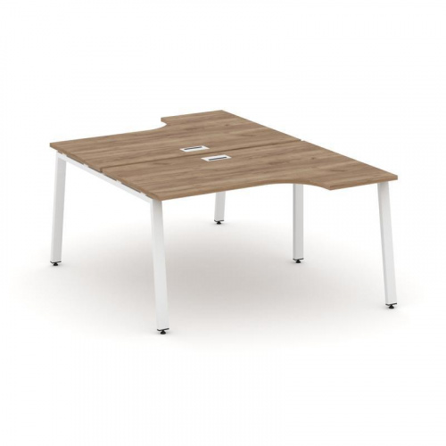 Style Project Рабочая станция эргоном. SN-6A.DRPA-022 Дуб Табак/Металл Белый 1580*1632/1992*750 фото 28