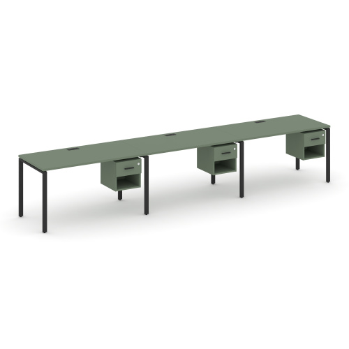 Бенч-система на 3 места с подвесными тумбами Concept CN.ORS-140