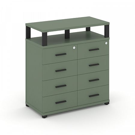 Тумба приставная c 8 ящиками и надставкой Concept CN.TSP-015 B