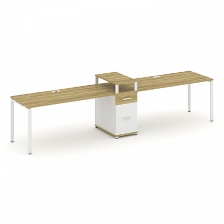 Бенч-система на 2 места с 1 опорной тумбой Concept CN.ORS-424