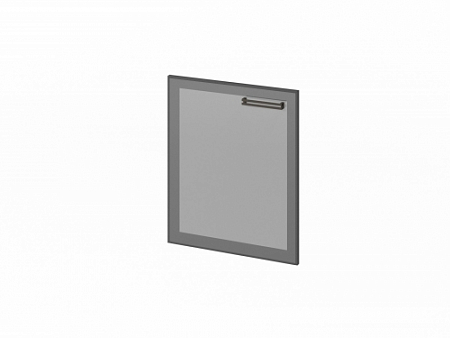 Дверь низкая стеклянная в профиле FB-013L