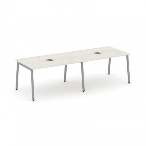 Style Project Стол переговорный SN-4A.SPRG-012 Дуб Наварра/Металл Белый 2360*980*750 фото 4 Style Project Стол переговорный SN-4A.SPRG-012 Дуб Наварра/Металл Белый 2360*980*750 фото 4