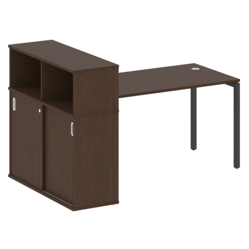 Стол офисный с шкафом-купе на П-обр. м/к Metal System Quattro 40БП.РС-СШК-3.3 фото 9