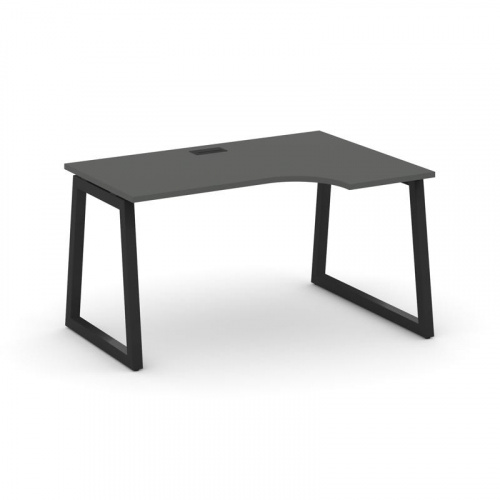 Style Project Стол рабочий эргоном. SN-5T1.SPA-021(R) Акация Лорка/Металл Антрацит/Заглушка Пластик фото 4