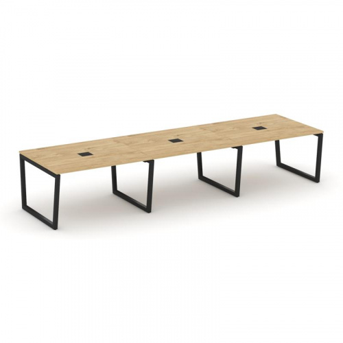 Style Project Стол переговорный SN-5T2.SPRG-054 Акация Лорка/Металл Антрацит/Заглушка Металл Антраци Style Project Стол переговорный SN-5T2.SPRG-054 Акация Лорка/Металл Антрацит/Заглушка Металл Антраци