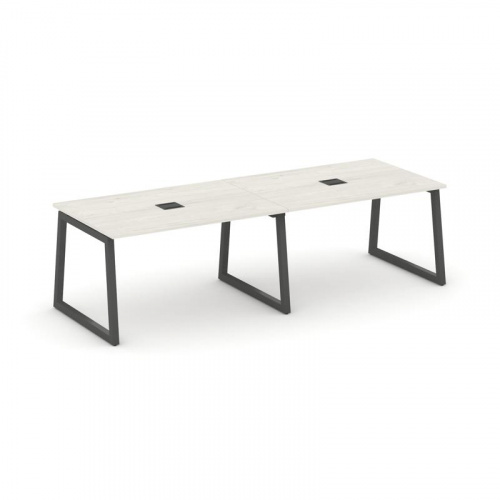 Style Project Стол переговорный SN-5T1.SPRG-014 Акация Лорка/Металл Антрацит/Заглушка Металл Антраци фото 24