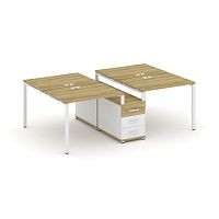 Бенч-система на 4 места с опорной тумбой Concept CN.DRS-309