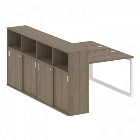 Бенч-система с шкафом-купе на О-обр. м/к Metal System Quattro 50БО.РС-СШК-4.2